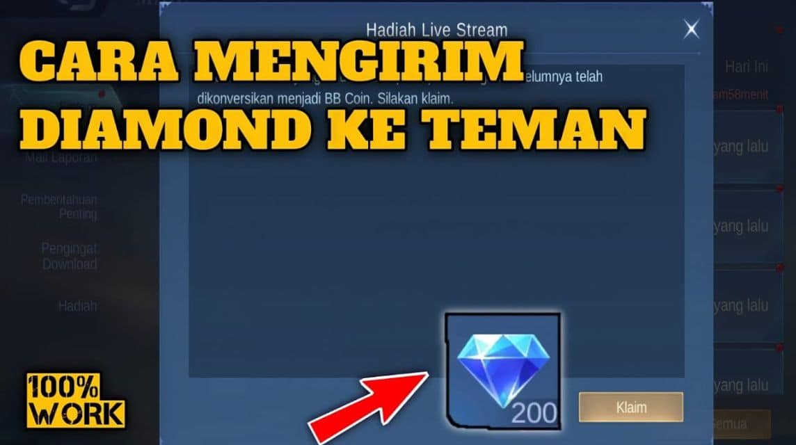 Cara Mengirim Diamond ML Ke Teman