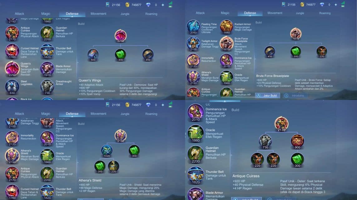 item dan hero counter bane jungle ml